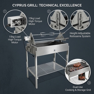 <span class=keywords><strong>Barbecue</strong></span> à charbon de bois automatique traditionnel Foukou en acier inoxydable pour traiteur, idéal pour l'extérieur - Vente en gros - Product Image 3