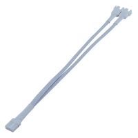 Câble séparateur de ventilateur PWM 4 broches personnalisable 1 à 2 Carte mère Refroidisseur de processeur Extension de fil Double ventilateur Adaptateur en Y avec contrôle de vitesse