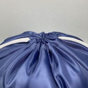 Foldable Backpack Drawstring Bag Rpet <b>Material</b> Rpet Gym Bag Running Drawstring Rpet Foldable Shopping Polyester Bag - Product Image 5