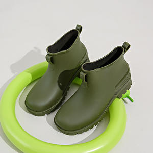 Idoit femmes bottes de pluie léger Eva sans lacet filles <span class=keywords><strong>amovible</strong></span> bottines solide extérieur imperméable dames chaussures de pluie - Product Image 5