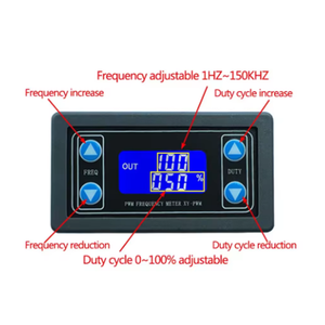 Générateur de signal 1Hz-150Khz, module de carte PWM, fréquence d'impulsion, cycle de travail réglable, affichage LCD, 3.3V-30V, 1Hz - 150Khz - Product Image 5