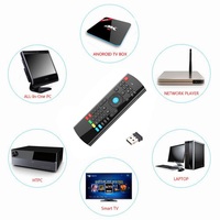 MX3 Mouse udara Mini nirkabel 2.4G, Mouse udara dengan lampu latar, kontrol jarak jauh Universal, belajar IR untuk PC Android, TV Box