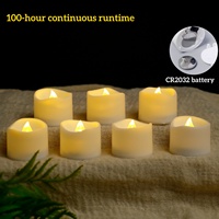Lumières festives électroniques LED OTHC BL-dzlz, petites lumières LED pour thé, lumières clignotantes, décoration extérieure de Pâques, 24 pièces par paquet