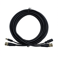 Cable Coaxial RG59 de 10m/15m/30m para CCTV con Conectores BNC DC, Revestimiento de PVC y Conductor de Cobre Libre de Oxígeno