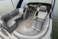 Vente chaude Kinocean 27Ft Ponton De Pêche En Fibre De Verre Trition Bateau Avec Bateaux À Moteur Hors-Bord À Vendre