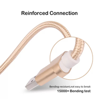 Cable de Datos Micro-USB Tipo-C de Cobre Puro, Trenzado, Resistente, de Carga Rápida 2A, de Alta Calidad, 1m 2m, para Teléfono Móvil, Venta al Por Mayor
