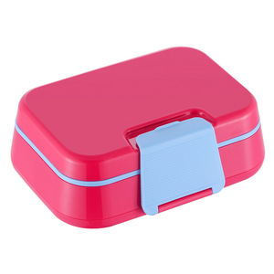 Qijia Bento <b>Box</b> 4 Compartment <b>Insulated</b> <b>Lunch</b> <b>Box</b> For Kids Students Rectangle Solid Color Plastic Lid - Product Image 5