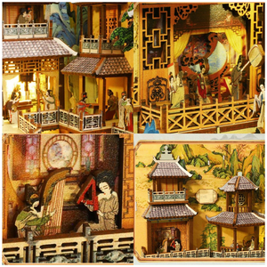 Hamaileon - Regalo Creativo, Estética Oriental, Palacios Han, Rompecabezas 3D de Madera, Casa de Muñecas en Miniatura Hecha a Mano para Adultos, Kit de Rincón de Lectura DIY - Product Image 4