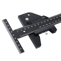Penggaris Penanda Geser Kayu dari Paduan Aluminium, Vernier Caliper, Alat Ukur Kayu Multifungsi