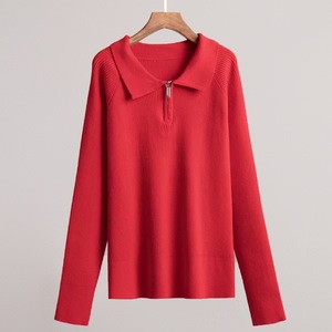 Tops elegantes con cremallera para mujer Suéter de cuello vuelto informal de alta calidad Diseño de moda cómodo - Product Image 3
