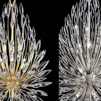 Suspension nordique moderne bourgeons de lys hôtel plafond suspension fleur lustre de luxe en cristal pour maison villa