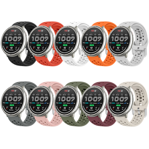 Beiziye 20mm correas de reloj de silicona suave transpirable Huami para Active <span class=keywords><strong>2</strong></span> BIP3/3 Pro GTS2/2E/<span class=keywords><strong>2</strong></span> <span class=keywords><strong>Mini</strong></span>/3/4 GTR <span class=keywords><strong>Mini</strong></span> Correa Universal - Product Image 2
