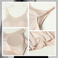 Nouvelle Robe Cami d'été 100% Soie de Mûrier Sexy avec Soutien-Gorge Intégré et Bretelles Fines Sans Manches pour Femme