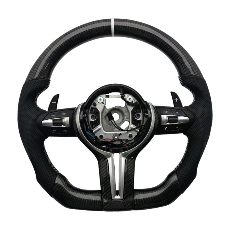 F10 Carbon Fibre+Perforated Leather+white Stripe