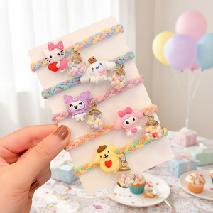 Vendita calda fatto a mano stile coreano di lusso per bambini cravatte per capelli stampato in velluto di resina per il partito etnico dolce moda di tendenza all'ingrosso - Product Image 2