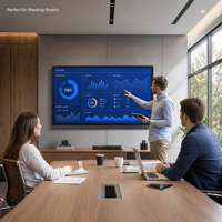 Vente flash - Écran LED haute définition à double système, écran tactile intelligent, machine tout-en-un de haute qualité pour l'école et le bureau