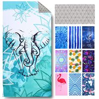 Vente directe usine – Serviette de plage moderne d'été, impression double face, séchage rapide, sans sable, en microfibre, design personnalisé