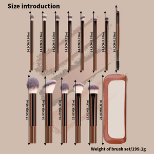 Juego de 13 Brochas de Maquillaje OEM ODM con Bolsa de Viaje, Logotipo Personalizado, Fabricante de Brochas de Maquillaje de Marca Privada - Product Image 2