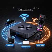 Boîtier TV H618, 2 Go de RAM, 16 Go de ROM, Android Smart SetTop Box, 4K Ultra HD, double bande 2,4 G 5G WiFi, télécommande vocale, lecteur multimédia