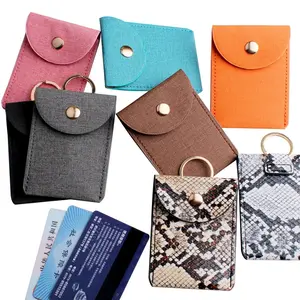 Portefeuille en cuir pour cartes de crédit, petit porte-cartes simple et mignon, porte-monnaie