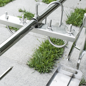 Barbecue à charbon de bois en acier inoxydable pour l'extérieur, moteur électrique rechargeable, <span class=keywords><strong>grill</strong></span> à rôtir à la broche de camping pour agneau - Product Image 4