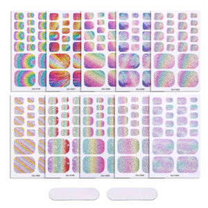 مورد الأظافر بالجملة ملصقات الأظافر الملونة براو لامعة اصبع القدم للأقدام مانيكير باديكير - Product Image 6