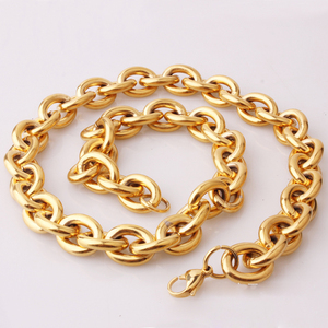 Width11/13/15mm 316L accesorios de acero inoxidable Europeo Americano Rock Hip Hop tendencia O palabra borde collar de acero de titanio - Product Image 3