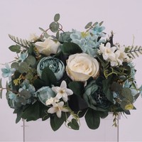 Centre de table en fleurs artificielles européennes, boule de soie, arrangements floraux artificiels pour mariage, décoration de la maison