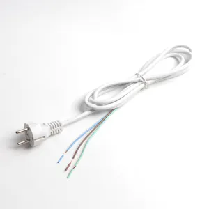 Kabel putar listrik Eropa, CHENGKEN Vde daya 220V 250V 2 Pin 3 Pin AC colokan kabel putar daya Eropa