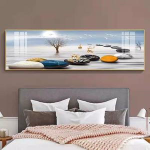 Peinture en porcelaine cristalline LED, paysages abstraits, art mural pour chambre d'hôtel, vente en gros, personnalisation, décoration intérieure - Product Image 6