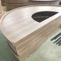 Table de présentation de produits pour supermarché à plusieurs niveaux, réglable, facile à installer, avec base en bois, pour fruits, légumes et produits de boulangerie XYHY