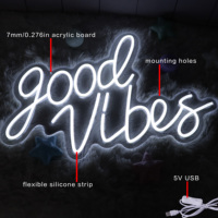 US Shipping LED Neon Light Neon Letters Expédition rapide Good Vibes Atmosphere Only Custom Neon Sign 3D LED Signage Indoor