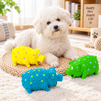 Jouet à mâcher texturé en latex naturel pour chiots, jouet interactif pour animaux de compagnie, jouet couineur pour chien en forme de cochon