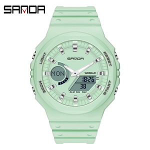 Montre numérique sportive de dessin animé tendance SANDA avec affichage lumineux, étanche 3 BAR, chronomètre et double affichage - Product Image 4