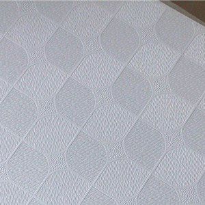 Pannello in Cartongesso Perforato Artistico Rivestito in PVC Bianco da 8mm per Controsoffitti - Product Image 3