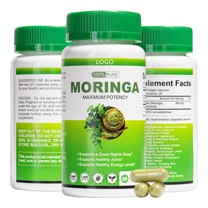 OEM Vegan <span class=keywords><strong>Moringa</strong></span> Oleifera Leaf kapsul ekstrak suplemen kulit sehat untuk Dewasa bukan untuk wanita hamil - Product Image 1