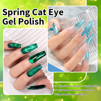 BOZLIN Spring Series Emerald Cateye UV Gel Polish TPO HEMA Free Cat Eye Gel Vernis À Ongles Personnalisé Votre Marque Magnétique Gel Polish