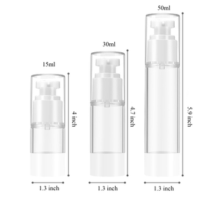 In-stock 15ml 30ml 50ml Travel Portable Frosted Translucent PP Plastic Vacuum Bottles Silk Screen Printing for Repair - Product Image 2