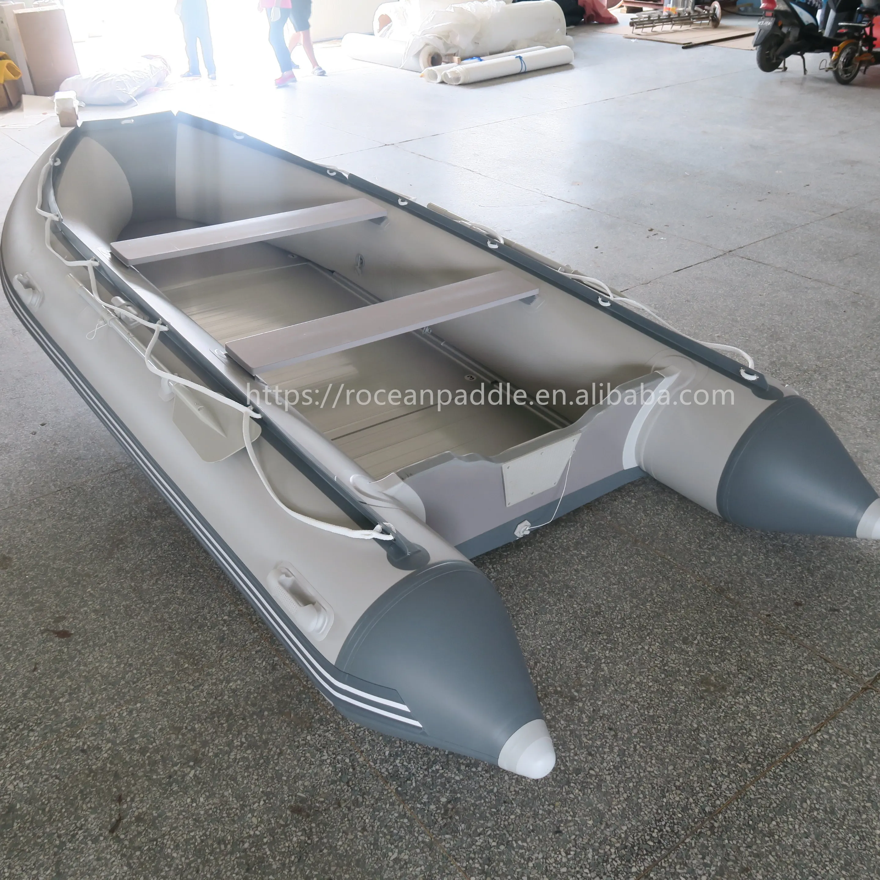 Venta caliente 10,8 pies 3,3 M bote inflable balsa inflable pesca tierno pontón barco para la venta
