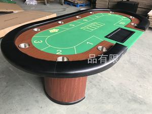Table de <span class=keywords><strong>poker</strong></span> Texas Hold'em en bois de 8 pieds pour 10 personnes, table de jeu de casino à domicile - Product Image 3