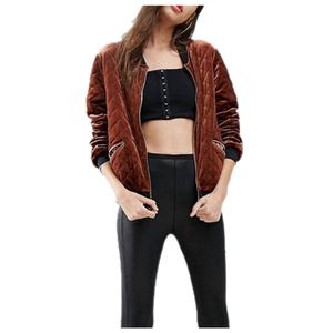 Gran oferta, último diseño personalizado, ropa de calle, chaqueta bomber para mujer, cierre completo de cremallera, ropa informal de poliéster, chaquetas bomber cálidas - Product Image 2