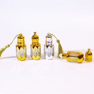 Mini <span class=keywords><strong>Bouteille</strong></span> 6ml Recyclable Vide en Verre Cristal pour Attar, Parfum Oud Arabe, Huiles Essentielles avec Applicateur à Bille - Product Image 3