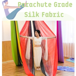 <span class=keywords><strong>Lit</strong></span> de yoga volant anti-gravité à dégradé de couleurs OEM, hamac de yoga aérien à faible élasticité, balançoire - Product Image 5