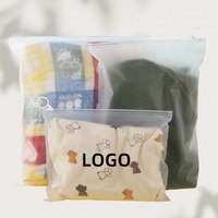 Sac à fermeture éclair givré personnalisé EVA Sac cosmétique vêtements maillots de bain bikini pochettes d'emballage avec logo emballage en plastique EVA