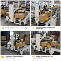 Machine de scellage automatique de type H avec pliage de rabat, scelleuse de boîtes supérieures et inférieures pour l'emballage de cartons dans la logistique et le commerce électronique