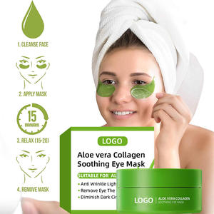 Masque pour les yeux apaisant à l'acide hyaluronique et aux minéraux, marque privée OEM, anti-rides, cernes, hydratant, aloe vera, collagène - Product Image 2