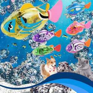 Giocattolo Interattivo Ecologico a Forma di Pesce Robot per Gatti e Cani, Attivato da Luce LED, Nuotante per il Bagno, Regalo in Plastica - Product Image 2