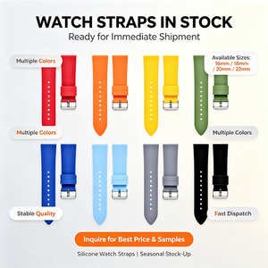Correa de reloj de silicona suave y elástica de 16/18/20/22mm, pulsera deportiva resistente al agua, correas de pulsera para hombre y mujer, correa para reloj inteligente - Product Image 4