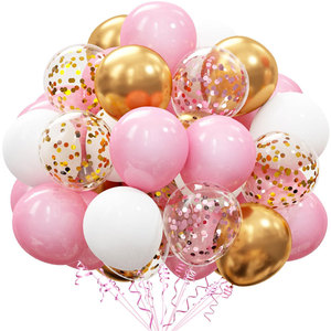 50 Paquetes <span class=keywords><strong>de</strong></span> Globos <span class=keywords><strong>de</strong></span> 10 Pulgadas para Arco <span class=keywords><strong>de</strong></span> Guirnalda, Rosa Metálico, Cromado, Oro Rosa, Decoraciones para Fiestas <span class=keywords><strong>de</strong></span> San Valentín y Bodas - Product Image 5
