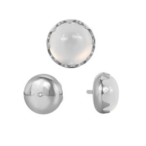 Bijou d'<span class=keywords><strong>oreille</strong></span> tendance en titane ASTM F136 avec pierre naturelle sertie à griffes, à filetage interne, pour <span class=keywords><strong>piercing</strong></span> hélix, labret - Product Image 6